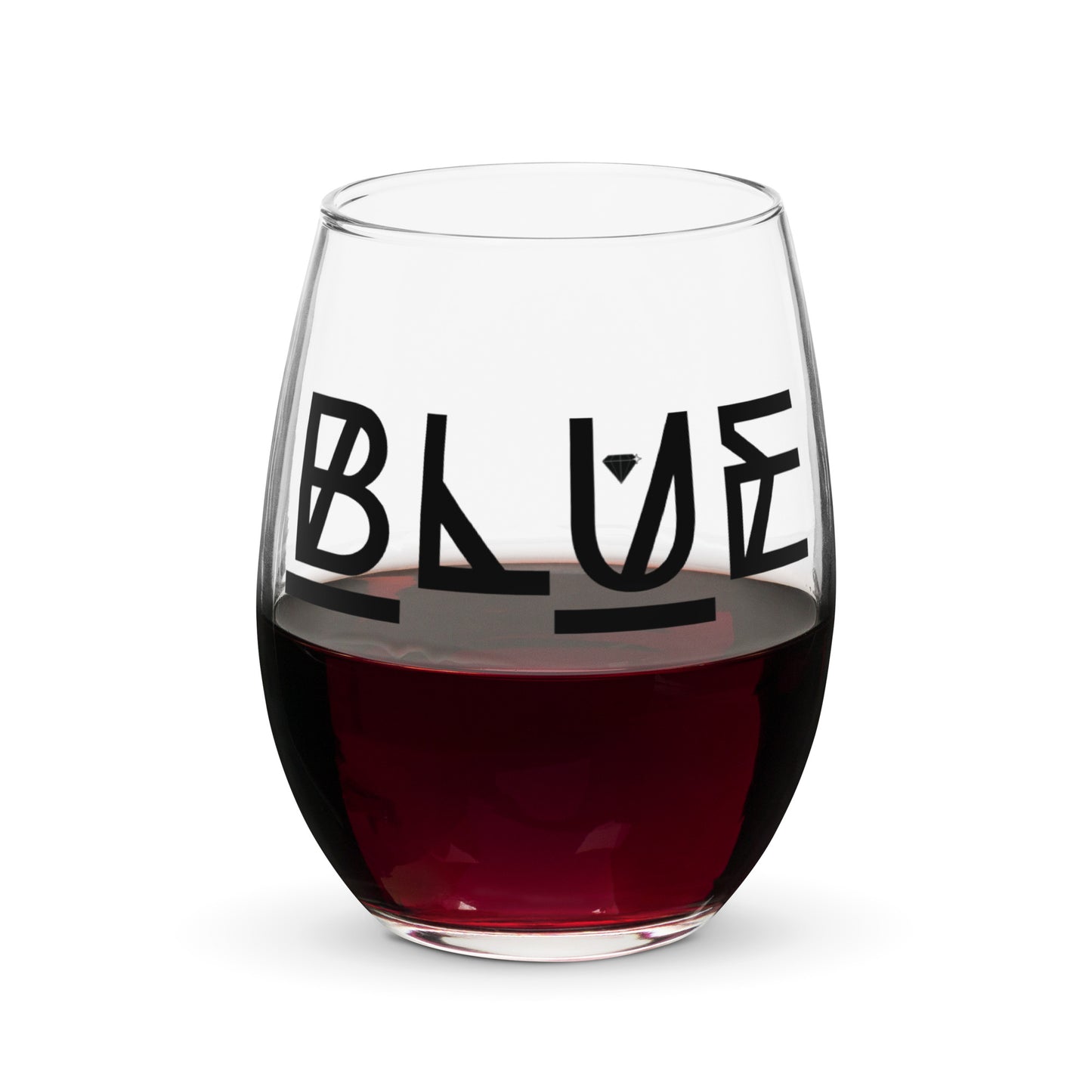 Out of da Blue Stemless wine glass