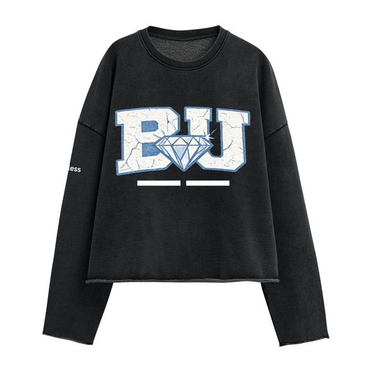 Unisex Washed Cropped Sweatshirt