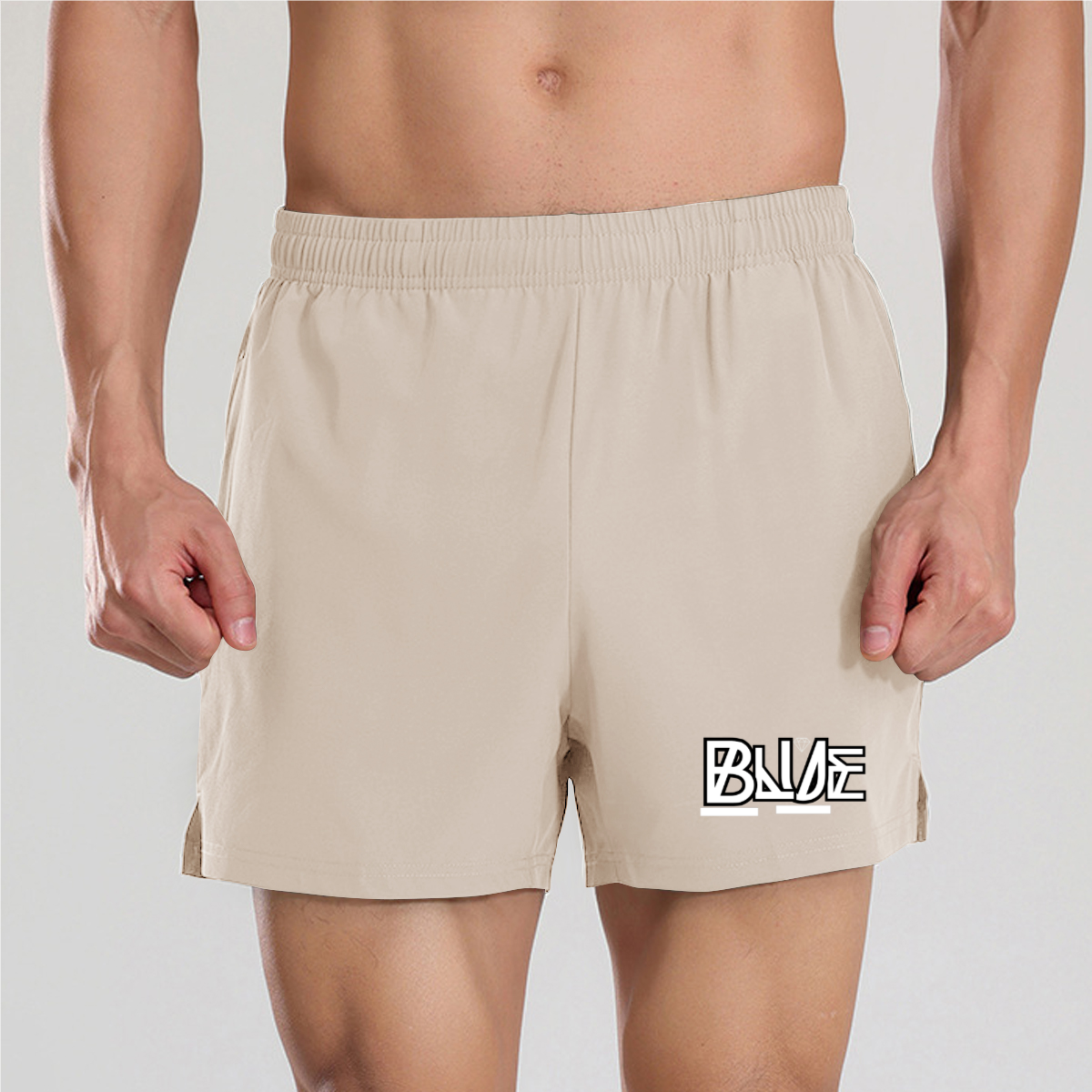 BLUE quick-dry sports shorts