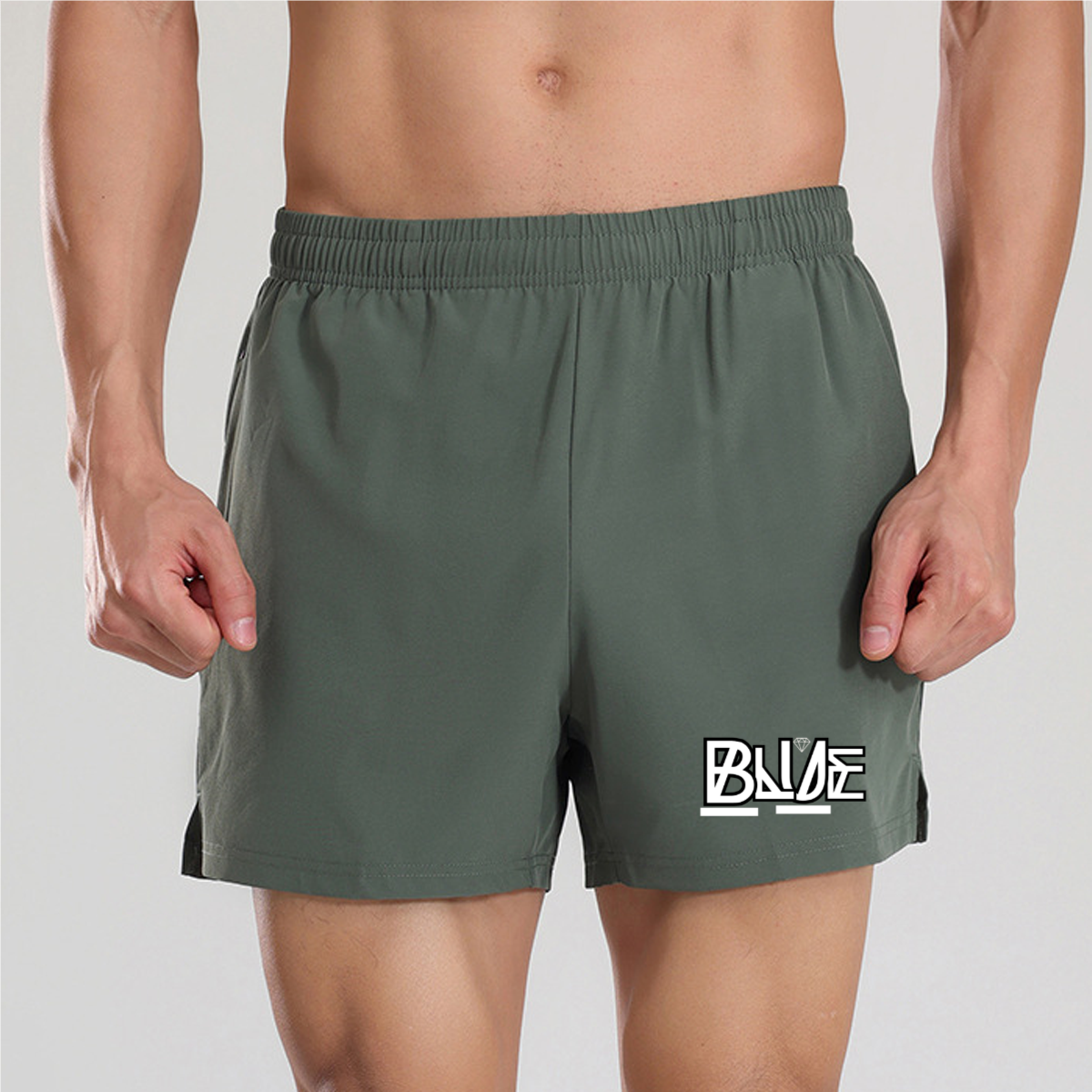 BLUE quick-dry sports shorts