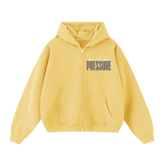 Pressure. Power. Unisex Cropped Double-Zip Hoodie